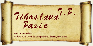 Tihoslava Pašić vizit kartica